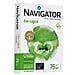 Carta per fotocopie versatile Navigator Eco-logical - Per Laser, Getto d'inchiostro Stampa - A3 - 287 mm x 420 mm - 75 g / m&#178; Grammage - Riciclato - Opaca - 500 / Pacco - Bianco - Foto miniatura 1