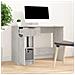 Scrivania Grigio Cemento 100x50x75 Cm In Legno Multistrato - Foto miniatura 8