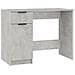 Scrivania Grigio Cemento 100x50x75 Cm In Legno Multistrato - Foto miniatura 1