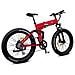 Raptor Fat - Rosso Metallico - 250w / 14ah - Bicicletta Elettrica Pieghevole - Doppia Sospensione Pieghevole E-bike - Mountain Fat Elettrica Pieghevole - Foto miniatura 2