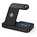 Caricabatterie Wireless Pieghevole 4 In 1 Per Telefono, Airpods, Apple Watch Black - Foto miniatura 1