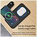 Caricabatterie Wireless Pieghevole 4 In 1 Per Telefono, Airpods, Apple Watch Black - Foto miniatura 2