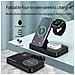 Caricabatterie Wireless Pieghevole 4 In 1 Per Telefono, Airpods, Apple Watch Black - Foto miniatura 3