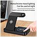 Caricabatterie Wireless Pieghevole 4 In 1 Per Telefono, Airpods, Apple Watch Black - Foto miniatura 4