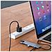 Hub Usb-c A 8 Porte Con Usb, Ubc Pd, Hdmi, Rj45, Scheda Di Memoria Grey - Foto miniatura 3
