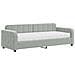 Divano Letto Con Materasso Grigio Chiaro 80x200 Cm In Velluto - Foto miniatura 1