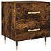 Comodino Rovere Fumo 40x35x47,5 Cm In Legno Multistrato - Foto miniatura 2
