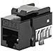 Frutto Keystone Slim Cat. 6 Per Cavo Rigido Con Supporto Punch-down 25 Pz Nero - Foto miniatura 1