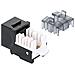 Frutto Keystone Slim Cat. 6 Per Cavo Rigido Con Supporto Punch-down 25 Pz Nero - Foto miniatura 2
