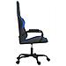 Sedia Da Gaming Massaggiante Nero E Blu In Similpelle - Foto miniatura 3