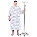 Costume Per Adulti Paziente Dell'ospedale Taglia Unica Bianco (2 Pezzi) - Foto miniatura 1