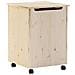 Cesta Biancheria Con Ruote Rana 45x45x64 Cm Legno Massello Pino - Foto miniatura 2