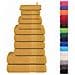 Set Asciugamani 12 Pz Oro 360 Gsm 100% Cotone - Foto miniatura 2