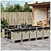 Set Pranzo Giardino 11pz Con Cuscini Grigio Chiaro Polyrattan - Foto miniatura 1