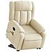 Poltrona Alzapersona Massaggiante Elettrica Crema In Tessuto - Foto miniatura 3
