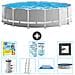 Piscina Fuori Terra - In Giro - 457x457x122 Cm - Grigio - Include Accessori Coordinati Cb49 - Foto miniatura 1