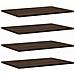 Lusso Casadino -  Mensole Parete 4pz Rovere Marrone 60x40x1,5cm Legno Multistrato - Foto miniatura 1