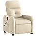 Poltrona Reclinabile Massaggiante Elettrica Crema in Tessuto - Foto miniatura 4