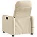 Poltrona Reclinabile Massaggiante Elettrica Crema in Tessuto - Foto miniatura 5