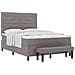 Letto a Molle con Materasso e Panchina Taupe 160x200 cm Tessuto - Foto miniatura 1