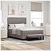 Letto a Molle con Materasso e Panchina Taupe 160x200 cm Tessuto - Foto miniatura 2