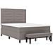 Letto a Molle con Materasso e Panchina Taupe 160x200 cm Tessuto - Foto miniatura 8