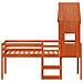 Letto a Soppalco con Tetto Cera 75x190cm Legno Massello di Pino - Foto miniatura 4