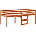 Letto a Soppalco con Tetto Cera 75x190cm Legno Massello di Pino - Foto miniatura 5
