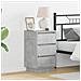 Comodino con illuminazione LED Grigio cemento 39x34,5x65 cm Legno ingegnerizzato - Foto miniatura 2