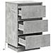 Comodino con illuminazione LED Grigio cemento 39x34,5x65 cm Legno ingegnerizzato - Foto miniatura 5
