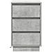 Comodino con illuminazione LED Grigio cemento 39x34,5x65 cm Legno ingegnerizzato - Foto miniatura 6