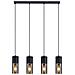 Lampada A Sospensione Per Sala Da Pranzo, 4 Fiamme, Attacco E27, Nera, Lampada A Sospensione Per Cucina E Corridoio - Foto miniatura 7