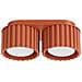 Lampada Da Soffitto Aura 2 Rosso Ocra Gx53 Sl. 1803 - Minimalist Lampada A Soffitto Ocra Rossa 8x21x10 Cm - Foto miniatura 1