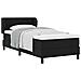 Letto box spring con materasso Nero 100 x 200 cm Tessuto - Foto miniatura 3