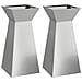 Vaso a Pilastro 2 pcs Argento 35 x 35 x 73 cm Acciaio - Foto miniatura 1