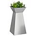 Vaso a Pilastro 2 pcs Argento 35 x 35 x 73 cm Acciaio - Foto miniatura 3