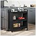 Carrello da Cucina Rovere nero 70 x 30 x 82 cm - Foto miniatura 2