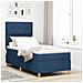 Letto a molle con materasso Blu 90 x 200 cm Tessuto - Foto miniatura 2