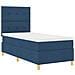 Letto a molle con materasso Blu 90 x 200 cm Tessuto - Foto miniatura 6
