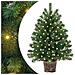 Albero di Natale artificiale con 150 LED Verde 95 cm PE e PVC - Foto miniatura 1