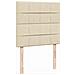 Struttura Letto Pouf con Materasso Crema 90x190 cm in Tessuto - Foto miniatura 9