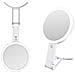 Specchio Per Trucco Led Con Supporto A C - Bianco, Ingrandimento 5x, Portatile E Ricaricabile - Foto miniatura 1