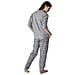 Jjbfp1501 Pigiama Da Donna A Maniche Lunghe Con Scollo A V - Foto miniatura 2