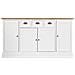 Credenza In Legno Bianco Con 4 Cassetti E 4 Ante, 150x40x80,5h Cm - Foto miniatura 3