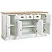 Credenza In Legno Bianco Con 4 Cassetti E 4 Ante, 150x40x80,5h Cm - Foto miniatura 6