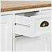 Credenza In Legno Bianco Con 4 Cassetti E 4 Ante, 150x40x80,5h Cm - Foto miniatura 7
