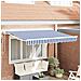 Tenda Retrattile Blu e Bianco 250 x 200 cm Poliestere e Metallo - Foto miniatura 2
