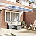 Tenda Retrattile Blu e Bianco 250 x 200 cm Poliestere e Metallo - Foto miniatura 3