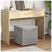 Pouf Grigio chiaro Velluto e Legno Ingegnerizzato - Foto miniatura 2