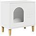 Casa per Gatti Bianco Lucido 51 x 30 x 52 cm Legno multistrato - Foto miniatura 1